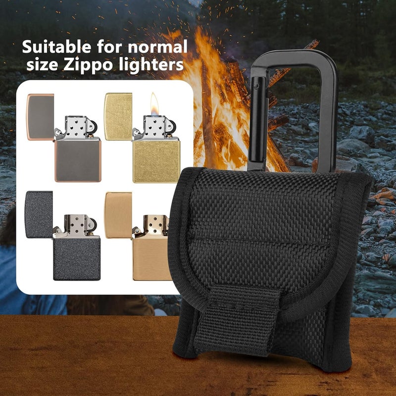 Xxerciz Lighter Pouch Nylon Lighter Holder with Belt Loop, Tactical Anti-Scratch Protective Storage Case Compatible with Zippo Lighters - Image 5